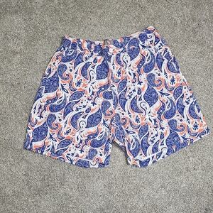 Pennington & Bailes NWOT Men’s Shorts Blue & Orange Paisley | Size Large | Style
